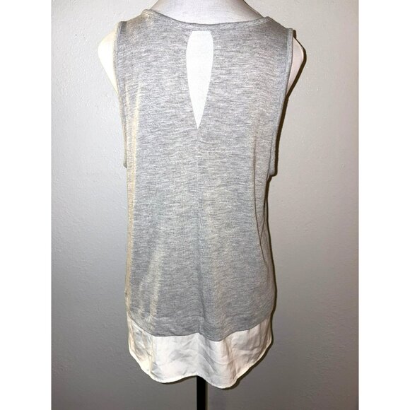 J.Crew Mercantile Gray Sleeveless Layered Look Hem Tank Top Size Large - Picture 3 of 7